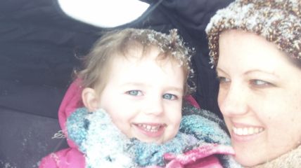 K and E in the snow